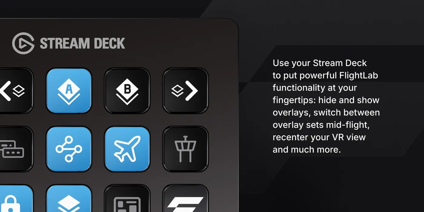 Stream Deck keys for overlay sets, route and VR